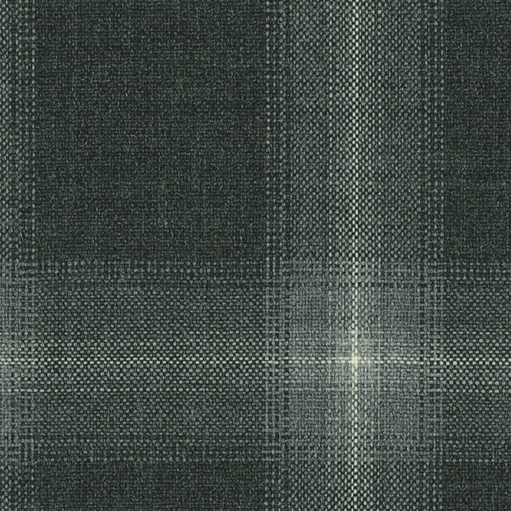Charcoal Muted Diffused Plaid Check Jacketing By Holland & Sherry