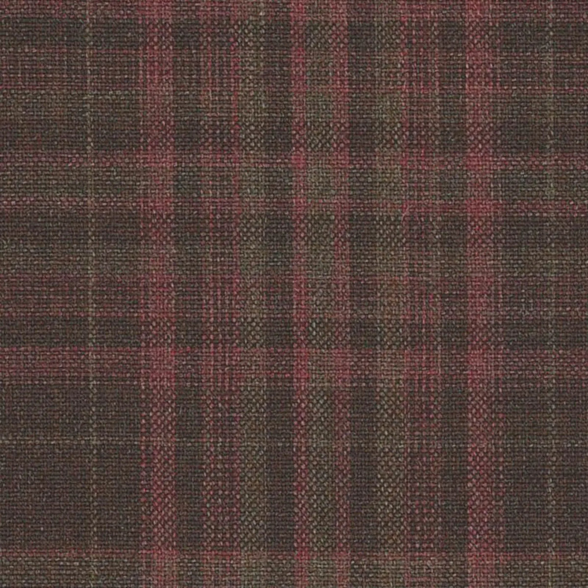 Maroon Multi Check Jacketing By Holland & Sherry