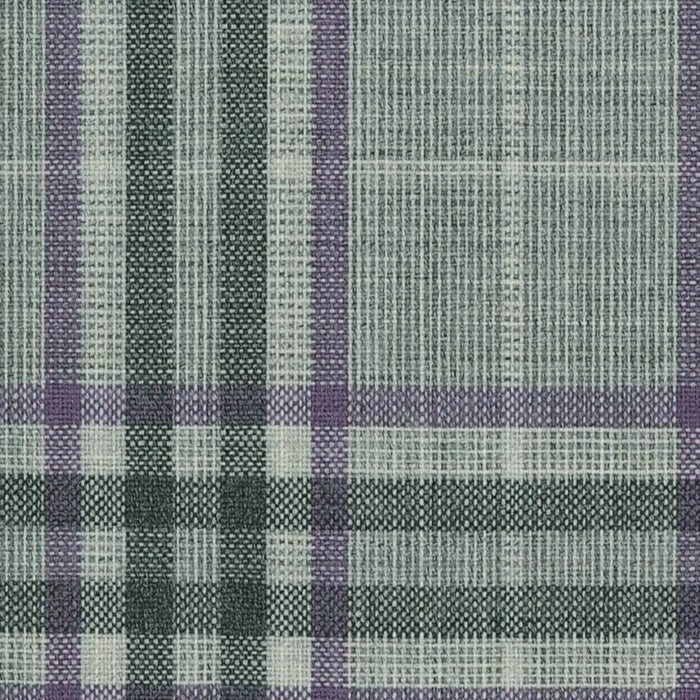 Silver Grey with Aubergine Plaid Check Jacketing By Holland & Sherry