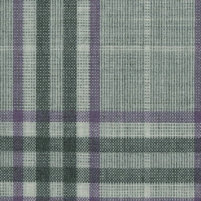 Silver Grey with Aubergine Plaid Check Jacketing By Holland & Sherry