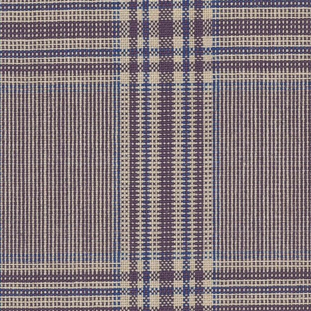 Aubergine with Blue Fancy Glen Check Check Jacketing By Holland & Sherry