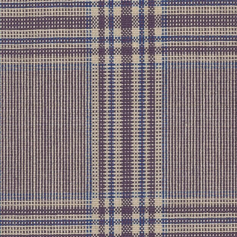 Aubergine with Blue Fancy Glen Check Check Jacketing By Holland & Sherry