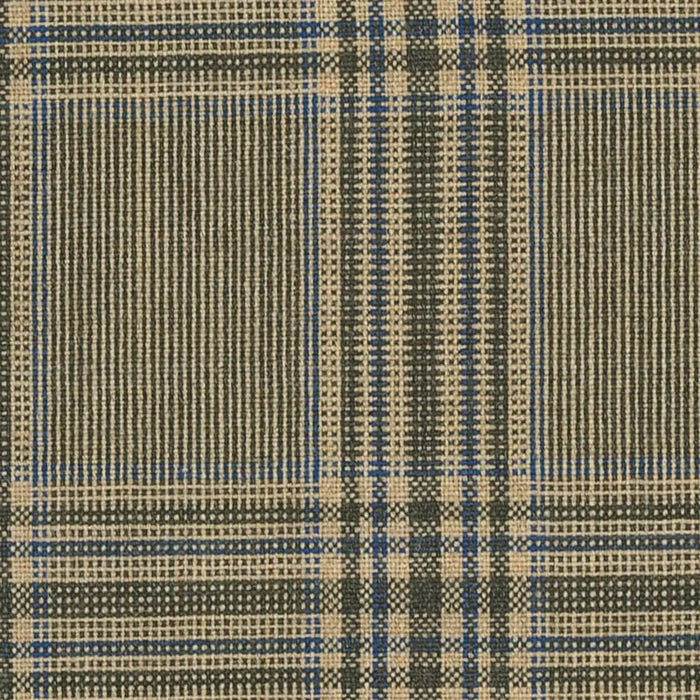 Medium Brown with Navy Fancy Glen Check Check Jacketing By Holland & Sherry