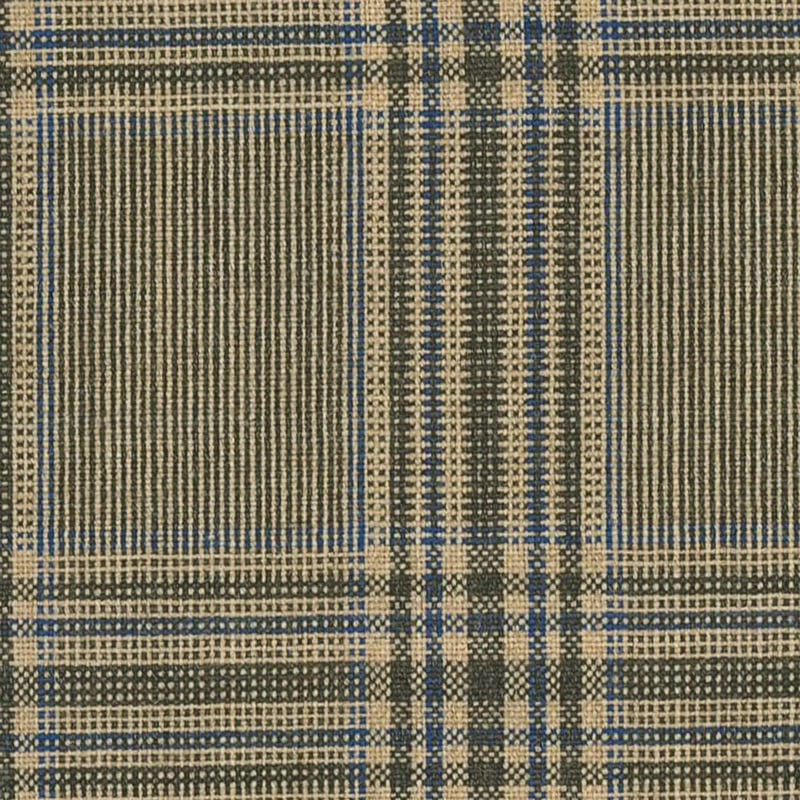 Medium Brown with Navy Fancy Glen Check Check Jacketing By Holland & Sherry