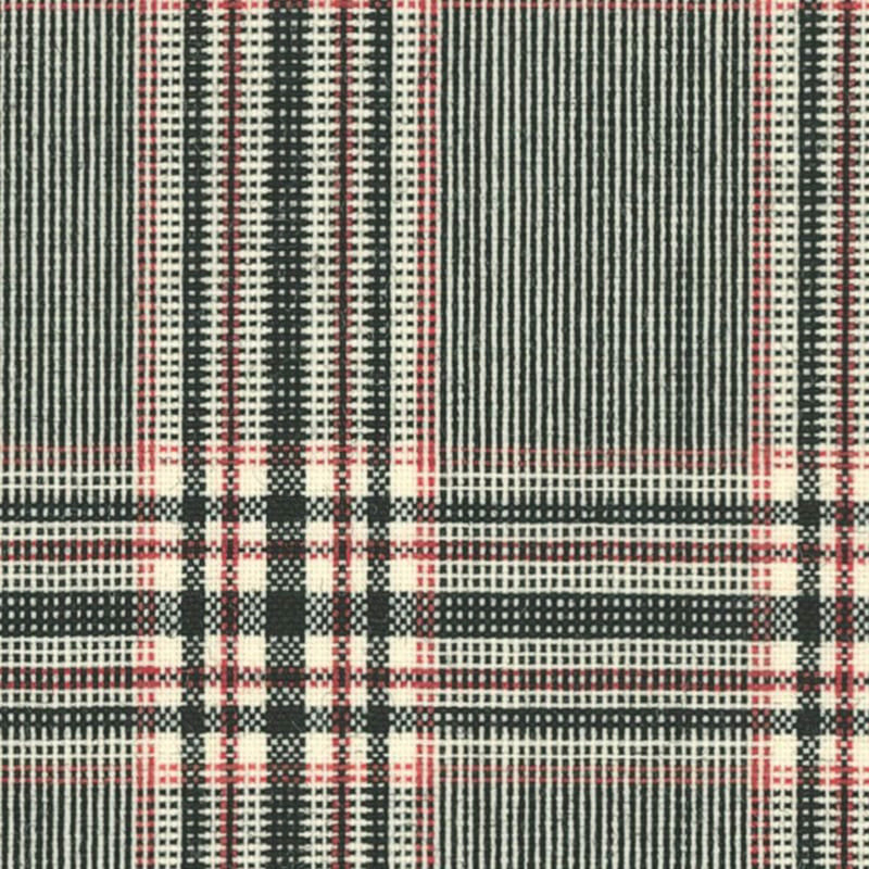 Black and White with Red Fancy Glen Check Check Jacketing By Holland & Sherry
