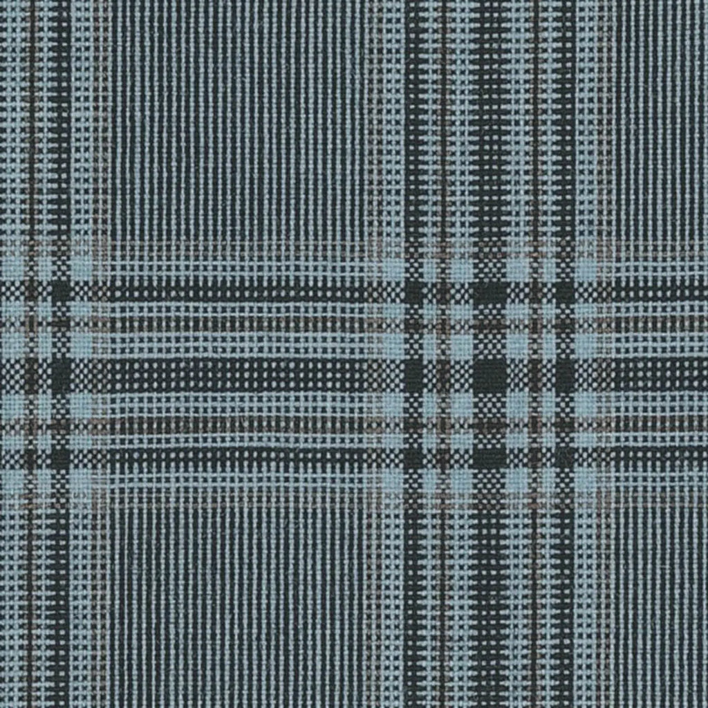 Airforce Blue with Medium Brown Fancy Glen Check Jacketing By Holland & Sherry