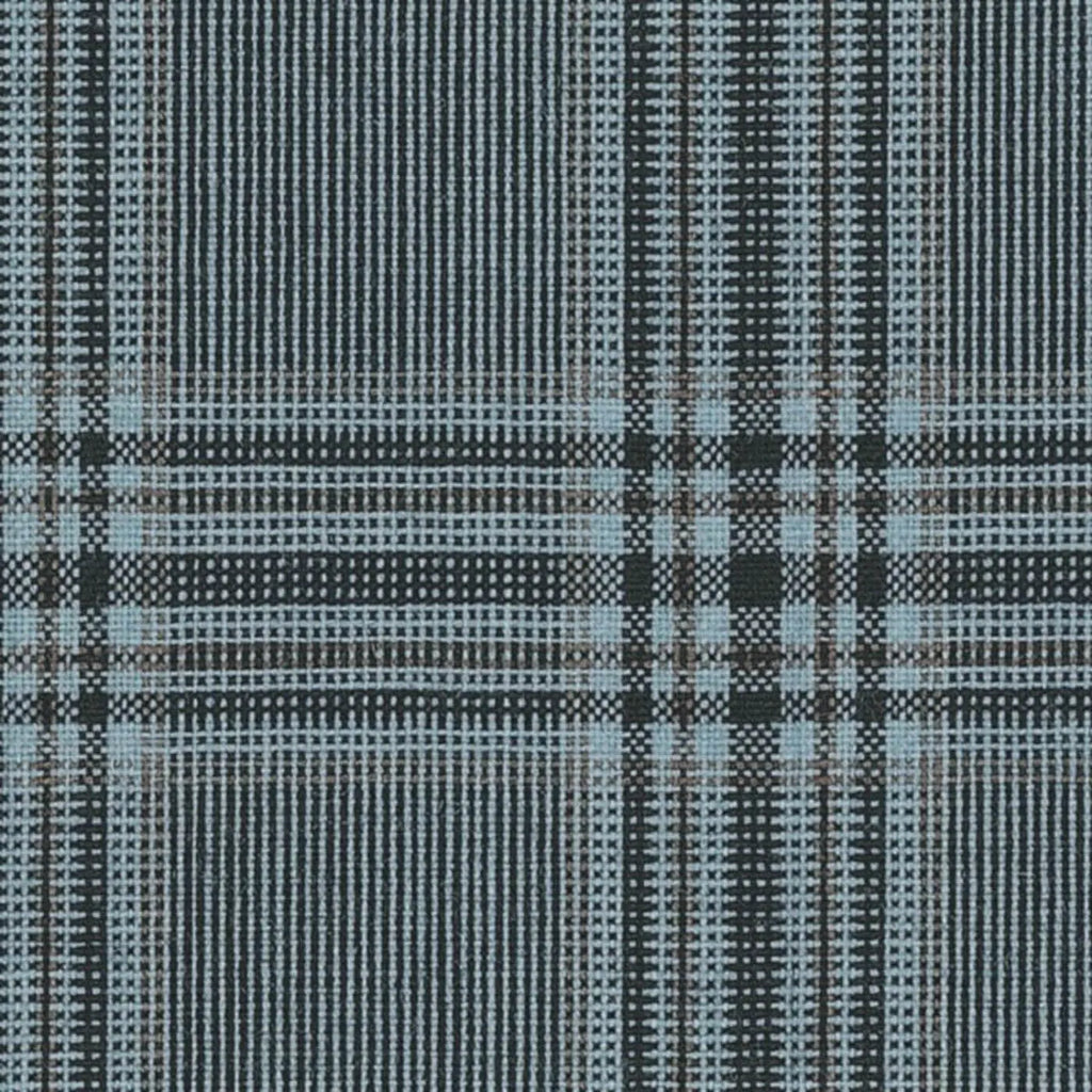 Airforce Blue with Medium Brown Fancy Glen Check Jacketing By Holland & Sherry