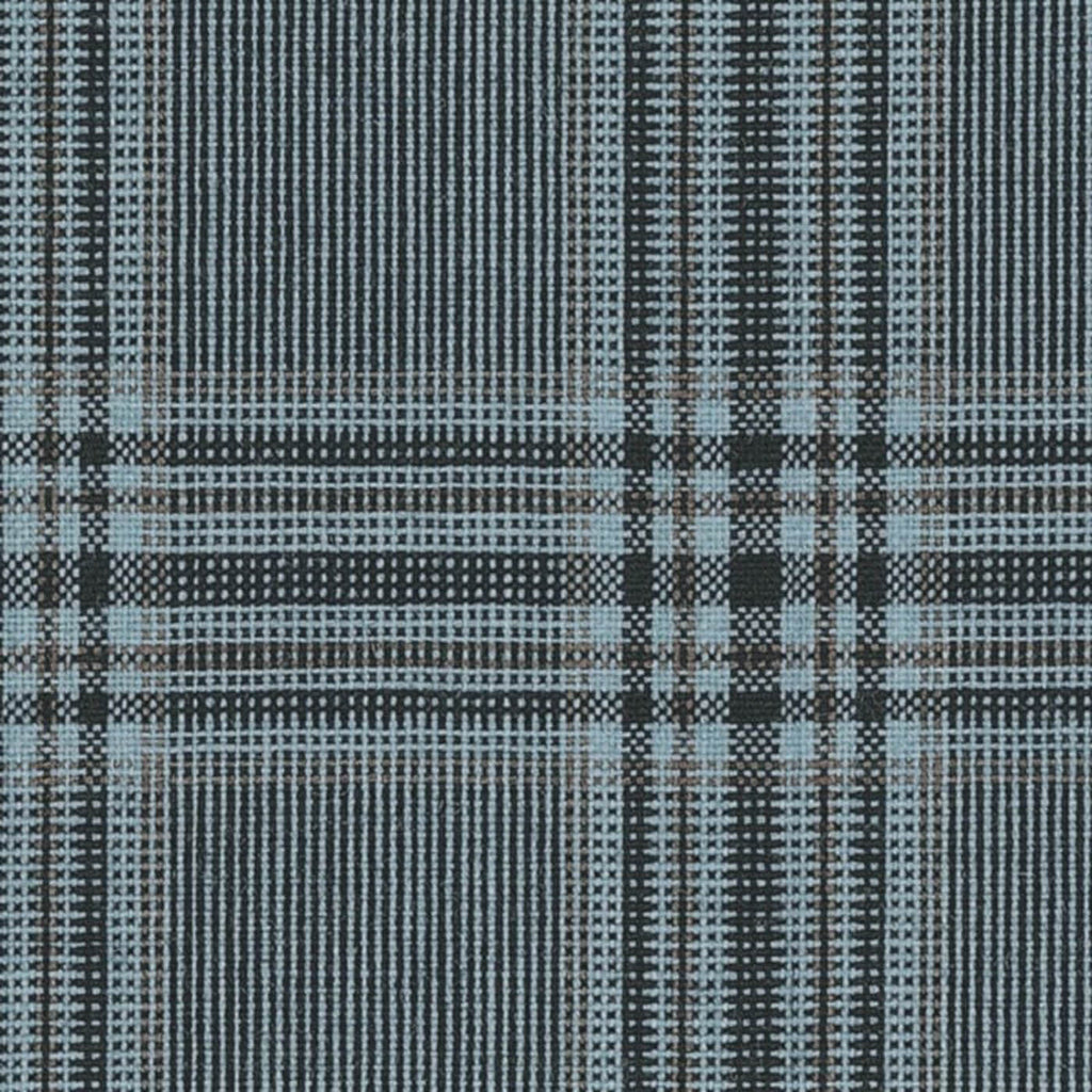 Airforce Blue with Medium Brown Fancy Glen Check Jacketing By Holland & Sherry