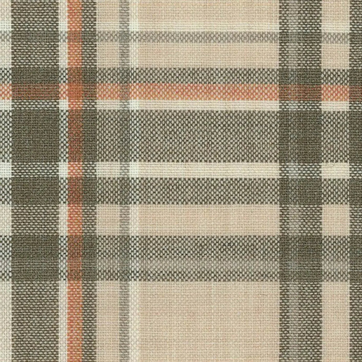 Tan with Orange Tartan Check Jacketing By Holland & Sherry