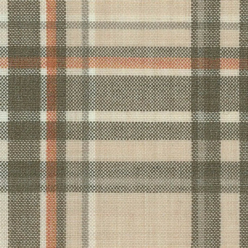 Tan with Orange Tartan Check Jacketing By Holland & Sherry