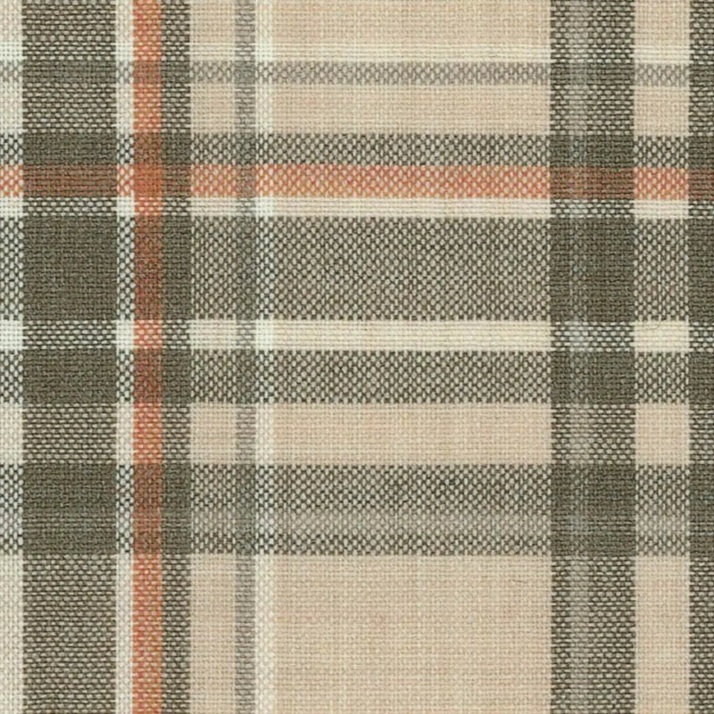 Tan with Orange Tartan Check Jacketing By Holland & Sherry