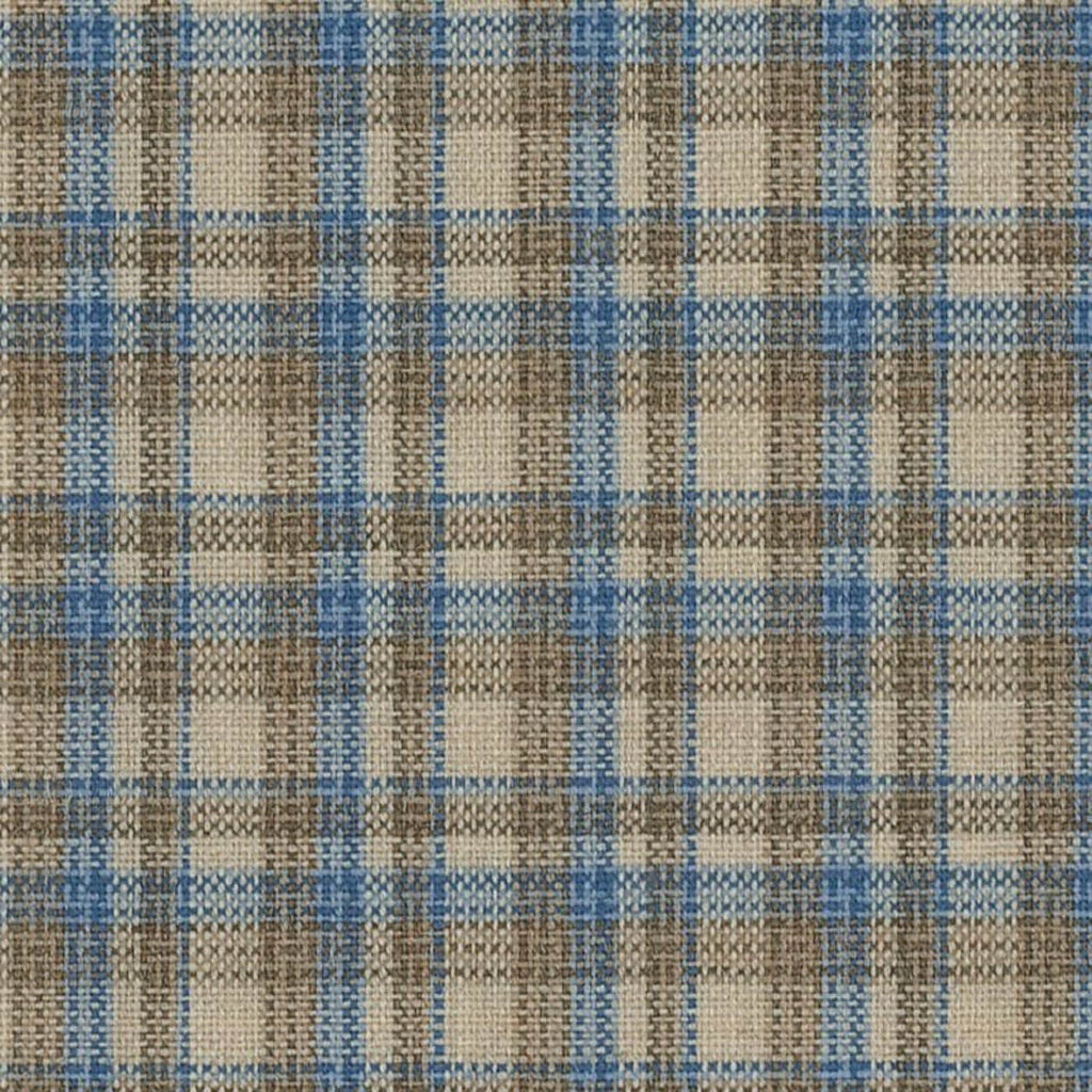 Tan with Blue Mini Check Jacketing By Holland & Sherry