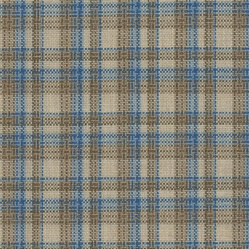 Tan with Blue Mini Check Jacketing By Holland & Sherry