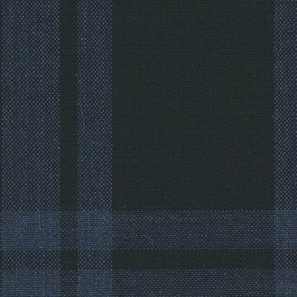 Midnight with Tonal Block Check Jacketing By Holland & Sherry