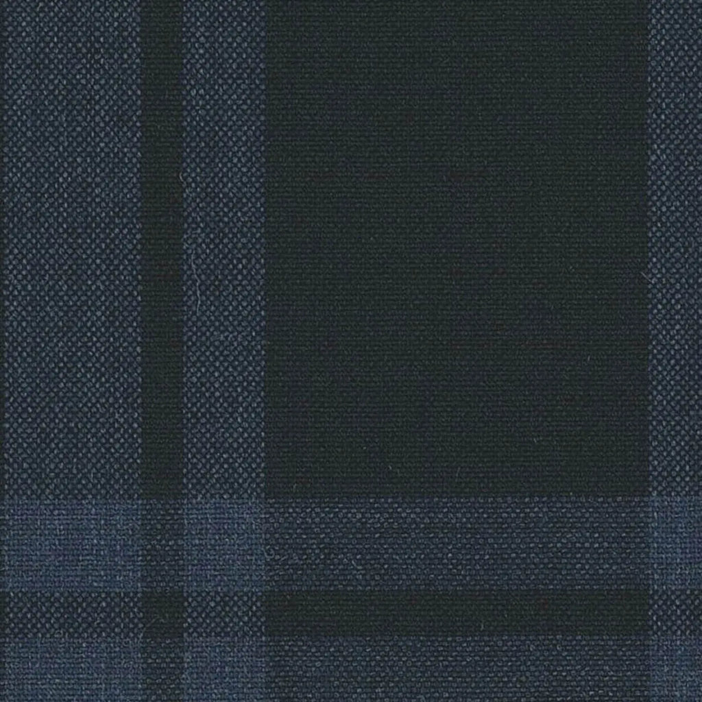 Midnight with Tonal Block Check Jacketing By Holland & Sherry