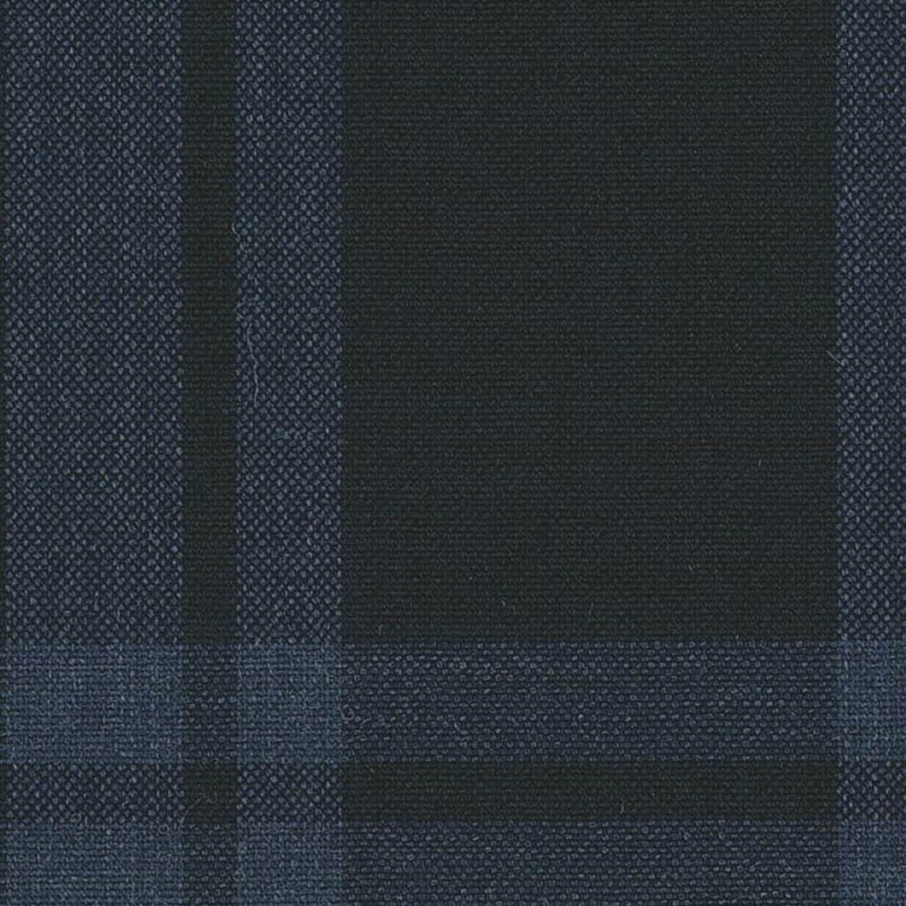 Midnight with Tonal Block Check Jacketing By Holland & Sherry
