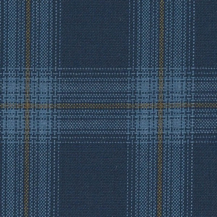 Blue with Burnt Gold Gradient Check Jacketing By Holland & Sherry