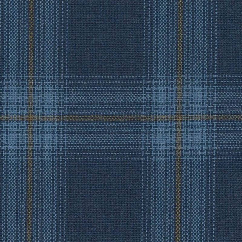 Blue with Burnt Gold Gradient Check Jacketing By Holland & Sherry