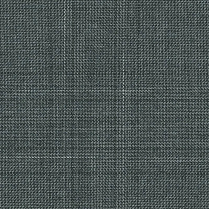 Grey Split Matt Check Fancy 2 3/16 x 2 5/8 inch Super 140's All Wool Suiting By Holland & Sherry