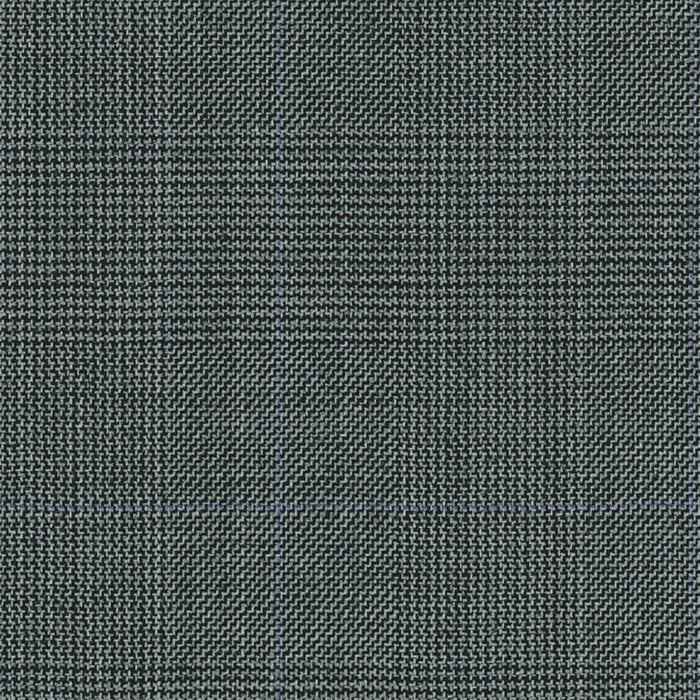 Mid Grey Glen Plaid 1 1/2 x 2 inch Super 140's All Wool Suiting By Holland & Sherry