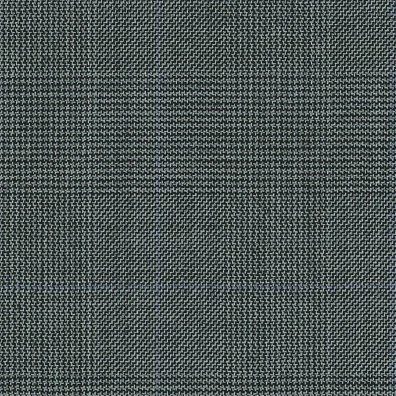 Mid Grey Glen Plaid 1 1/2 x 2 inch Super 140's All Wool Suiting By Holland & Sherry