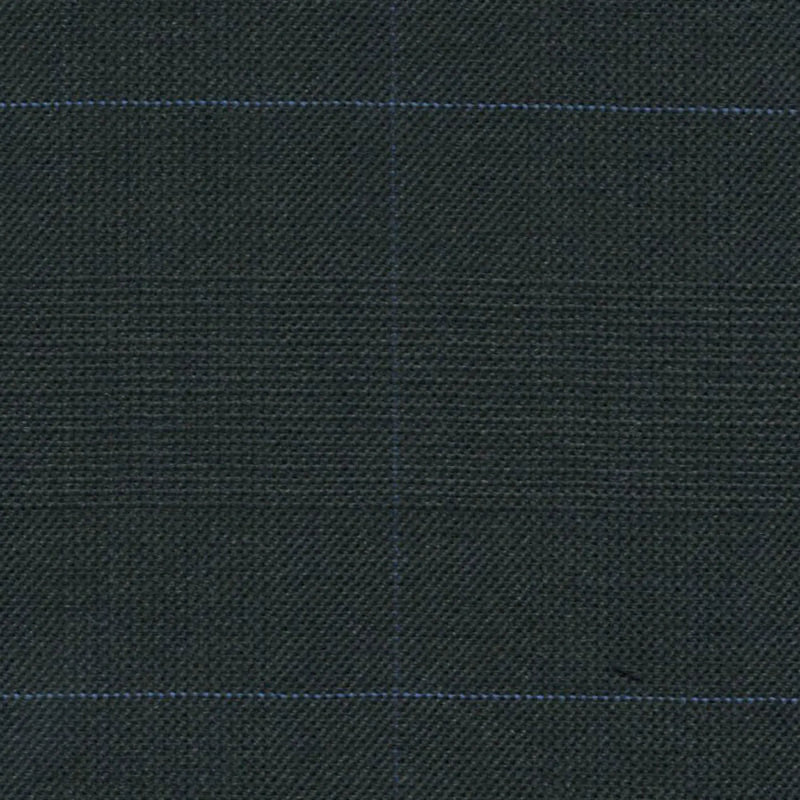 Charcoal Glen Plaid 1 1/2 x 2 inch Super 140's All Wool Suiting By Holland & Sherry