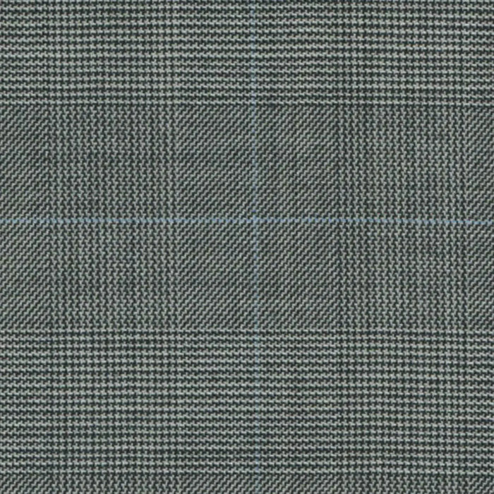 Black and White Glen Plaid 1 1/2 x 2 inch Super 140's All Wool Suiting By Holland & Sherry