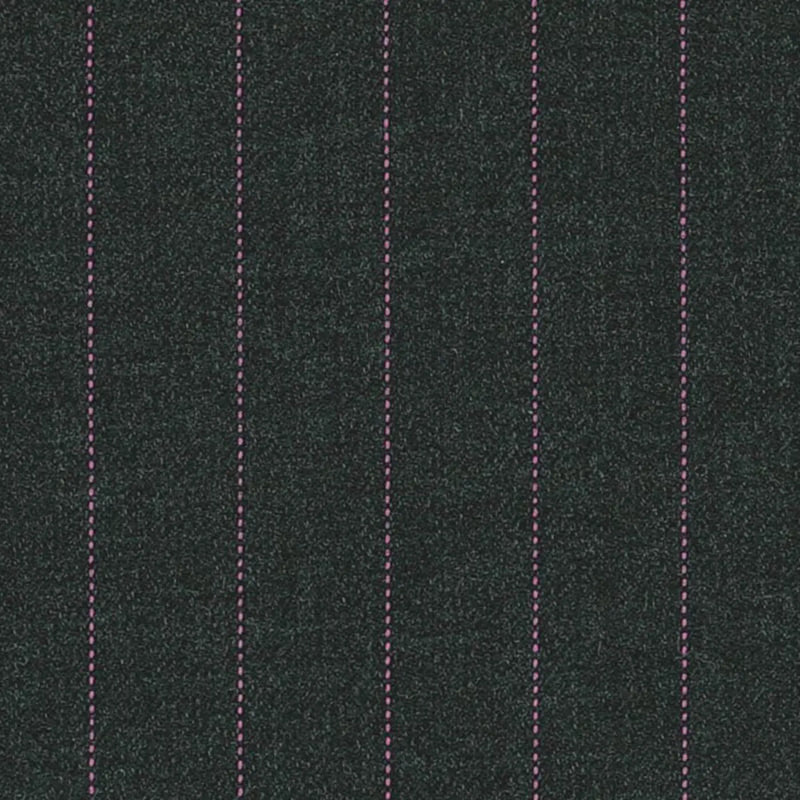 Charcoal/Pink Pin Dot Stripe 1/2 inch Super 140's All Wool Suiting By Holland & Sherry