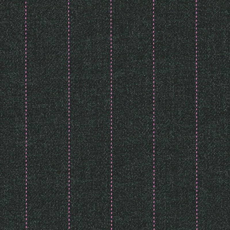 Charcoal/Pink Pin Dot Stripe 1/2 inch Super 140's All Wool Suiting By Holland & Sherry