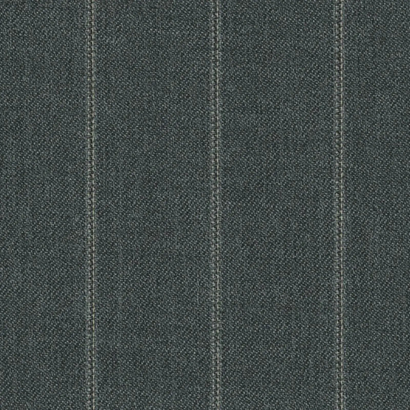 Grey/Mustard Fancy Stripe 13/16 inch Super 140's All Wool Suiting By Holland & Sherry