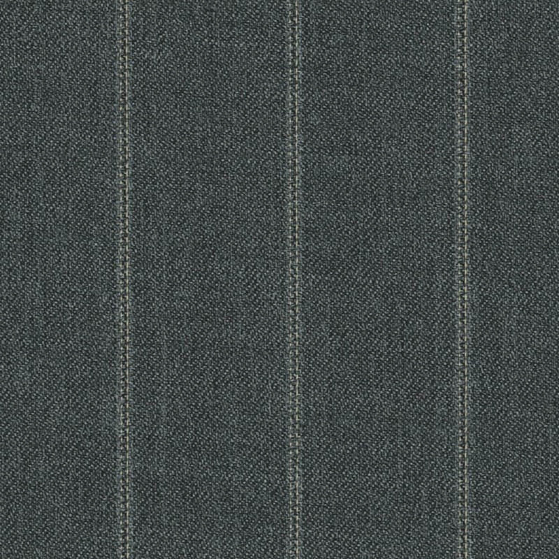 Grey/Mustard Fancy Stripe 13/16 inch Super 140's All Wool Suiting By Holland & Sherry
