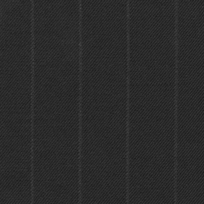 Charcoal Soft Chalk Stripe 5/8 inch Super 140's All Wool Suiting By Holland & Sherry