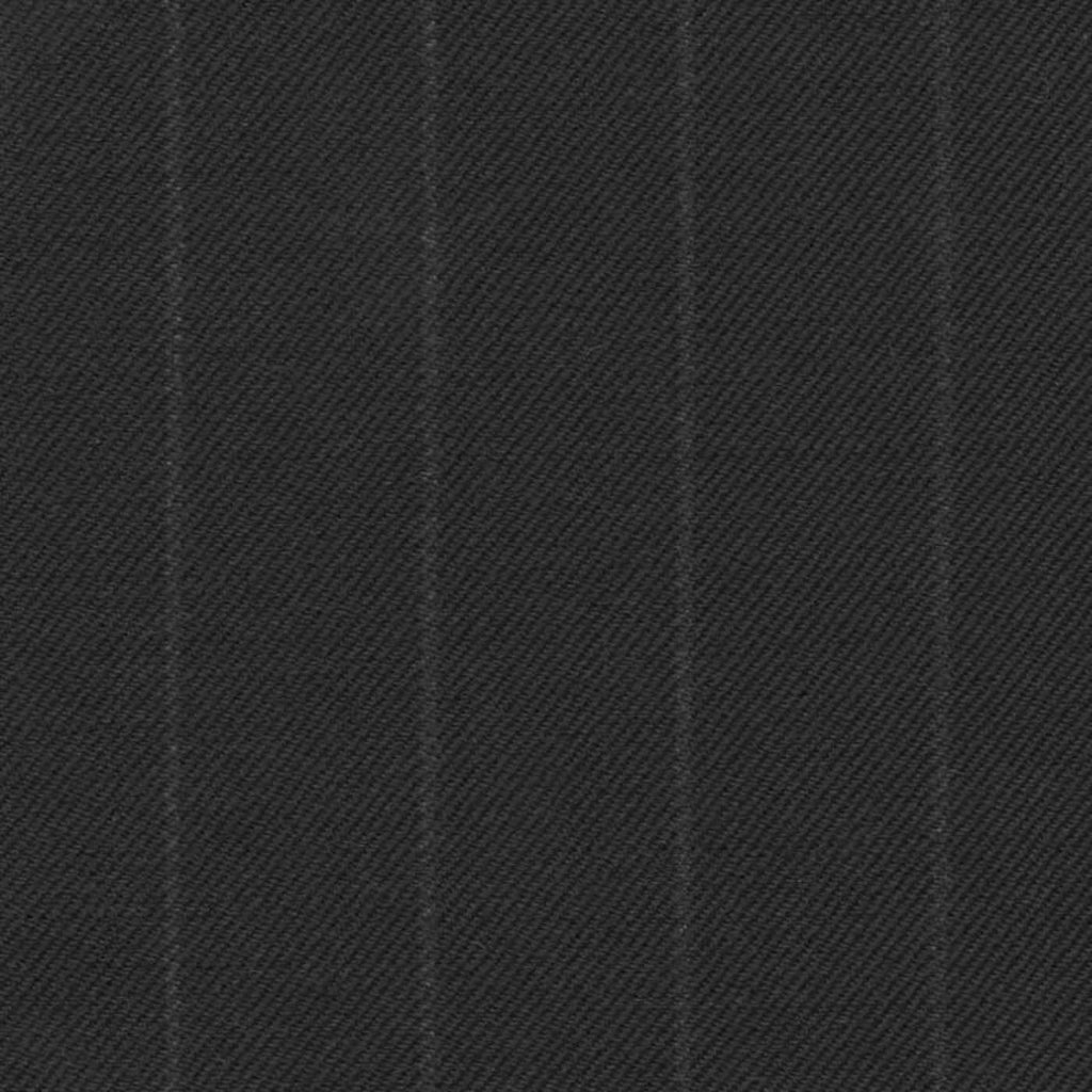 Charcoal Soft Chalk Stripe 5/8 inch Super 140's All Wool Suiting By Holland & Sherry
