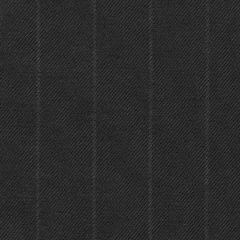 Charcoal Soft Chalk Stripe 5/8 inch Super 140's All Wool Suiting By Holland & Sherry