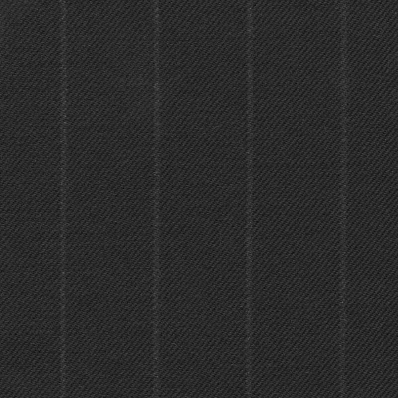 Charcoal Soft Chalk Stripe 5/8 inch Super 140's All Wool Suiting By Holland & Sherry