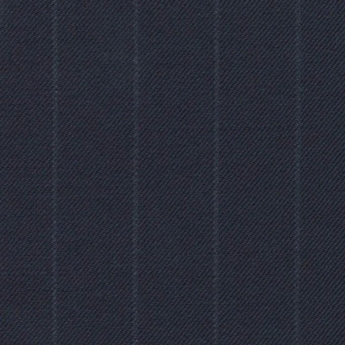 Navy Soft Chalk Stripe 5/8 inch Super 140's All Wool Suiting By Holland & Sherry