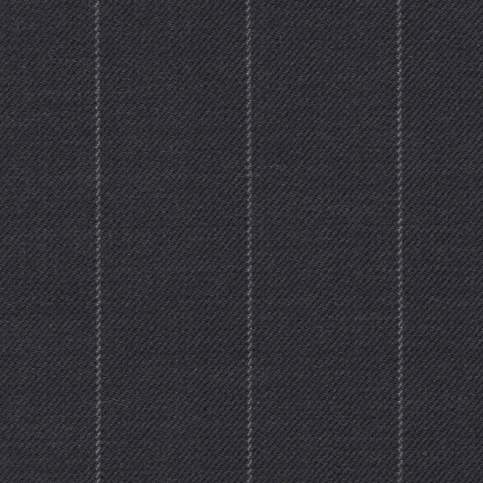 Navy Chalk Stripe 7/8 inch Super 140's All Wool Suiting By Holland & Sherry