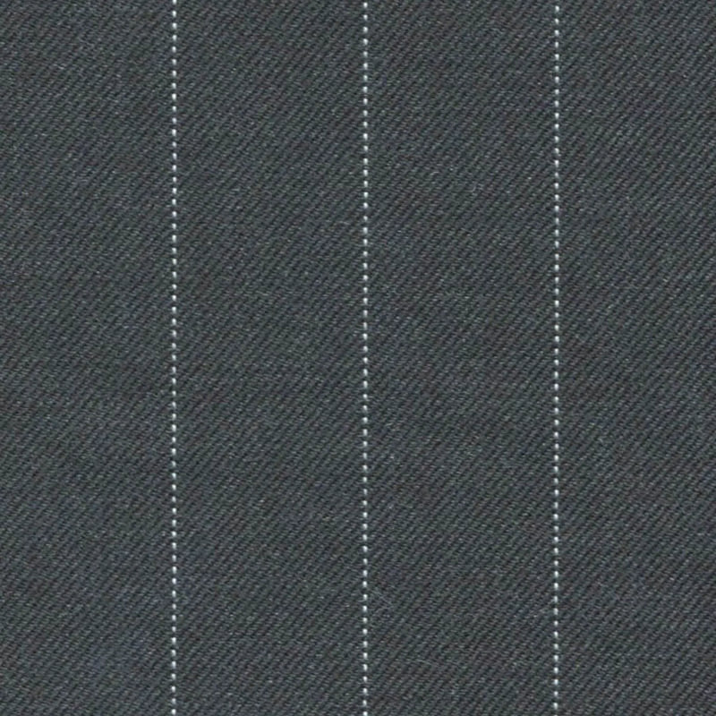 Grey Pin Dot Stripe 5/8 inch Super 140's All Wool Suiting By Holland & Sherry