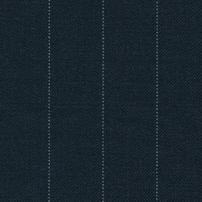 Navy Pin Dot Stripe 5/8 inch Super 140's All Wool Suiting By Holland & Sherry