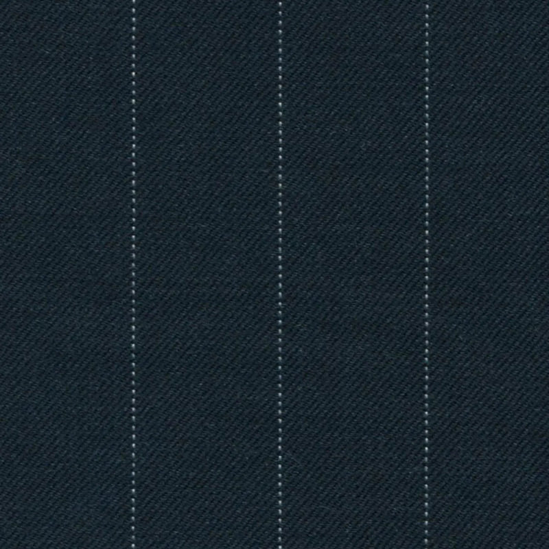 Navy Pin Dot Stripe 5/8 inch Super 140's All Wool Suiting By Holland & Sherry