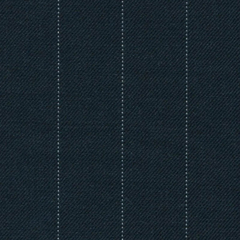 Navy Pin Dot Stripe 5/8 inch Super 140's All Wool Suiting By Holland & Sherry