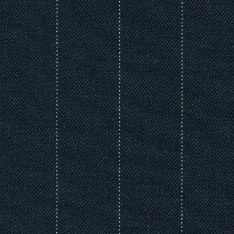 Navy Pin Dot Stripe 5/8 inch Super 140's All Wool Suiting By Holland & Sherry