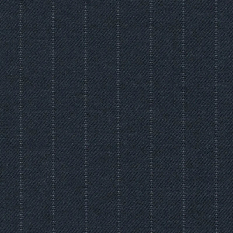 Navy Pin Dot Stripe 3/8 inch Super 140's All Wool Suiting By Holland & Sherry