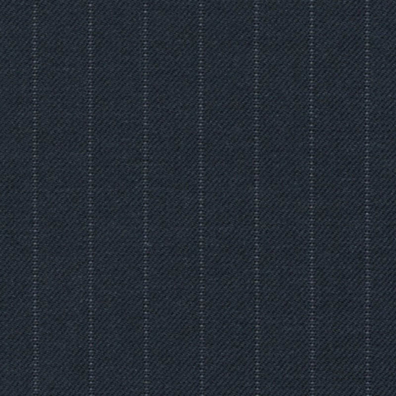 Navy Pin Dot Stripe 3/8 inch Super 140's All Wool Suiting By Holland & Sherry