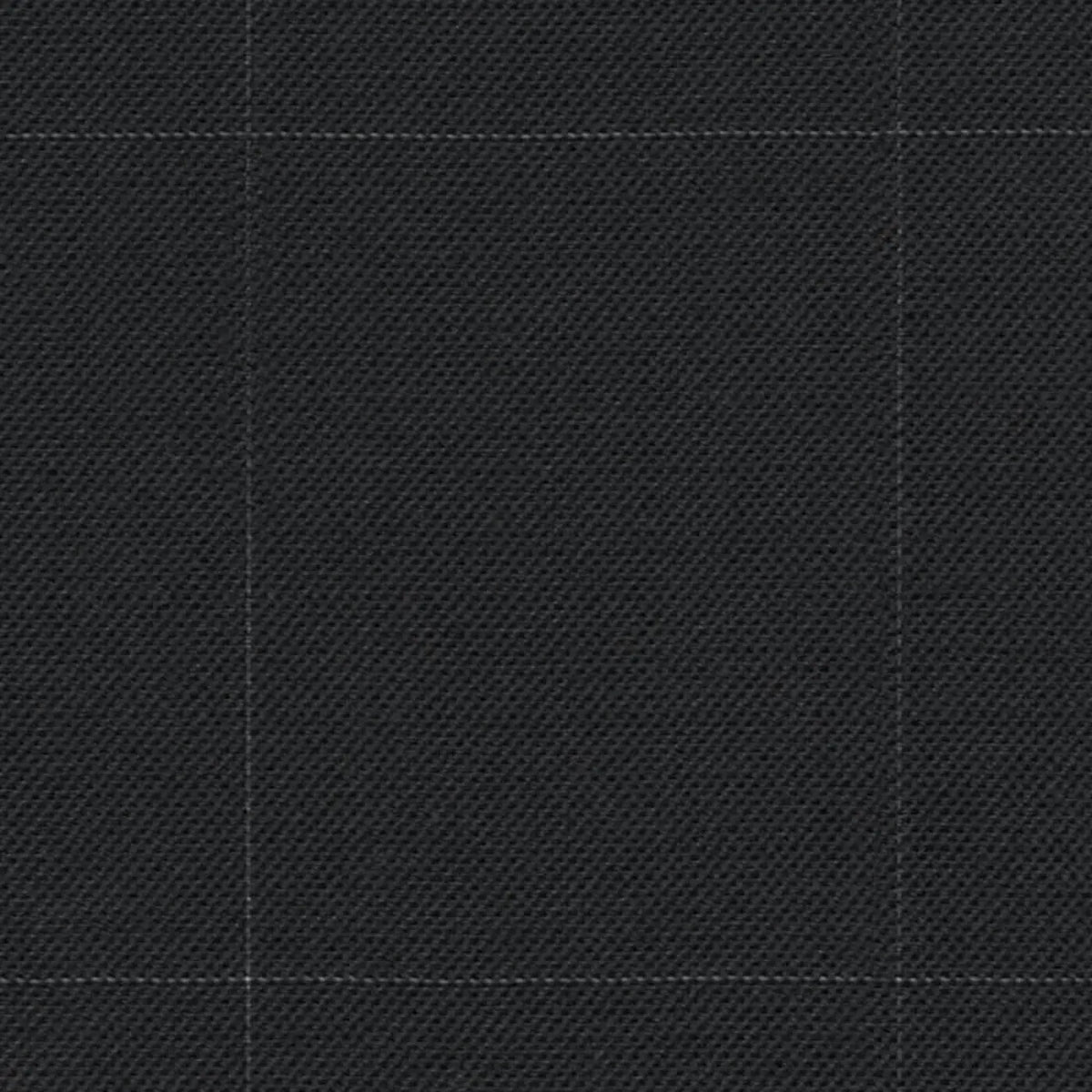 Charcoal Sharkskin with Windowpane 1 1/2 x 2 inch Super 140's All Wool Suiting By Holland & Sherry