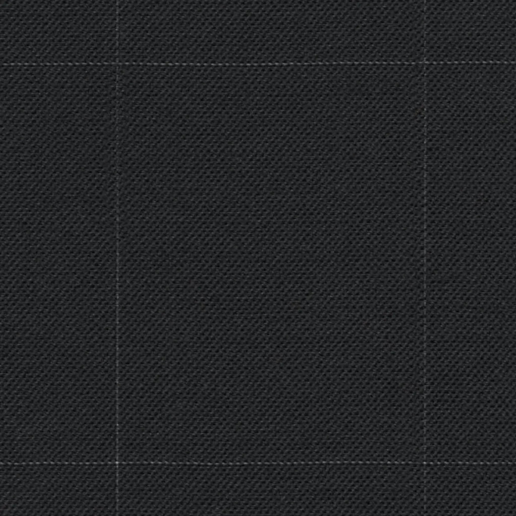 Charcoal Sharkskin with Windowpane 1 1/2 x 2 inch Super 140's All Wool Suiting By Holland & Sherry