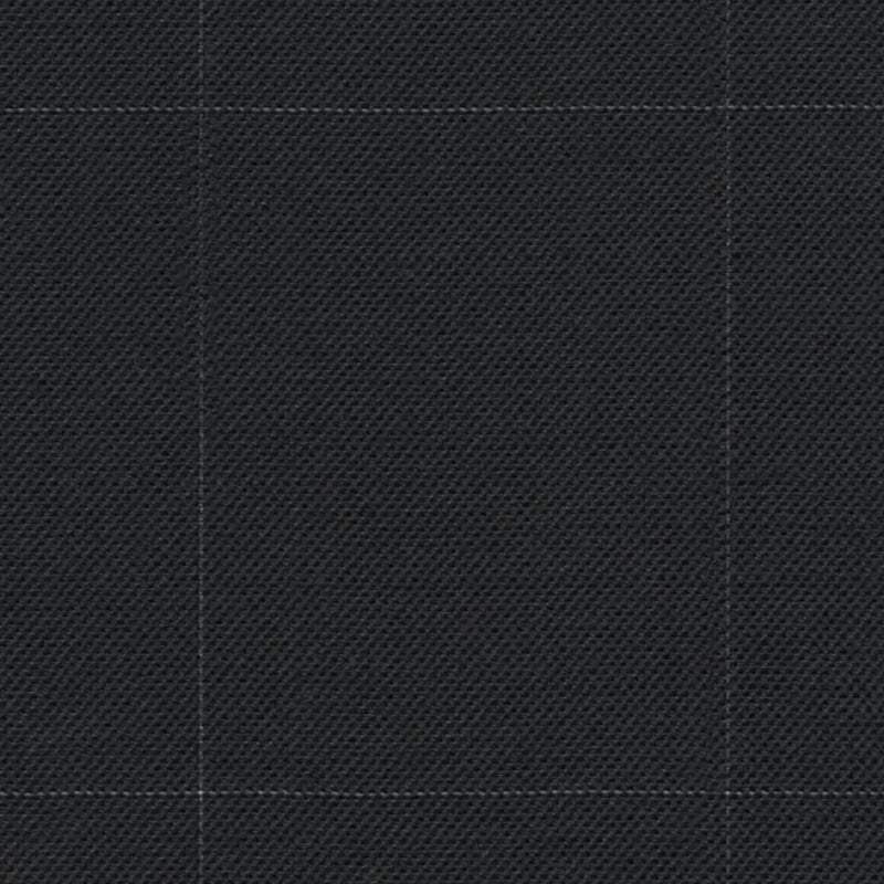 Charcoal Sharkskin with Windowpane 1 1/2 x 2 inch Super 140's All Wool Suiting By Holland & Sherry