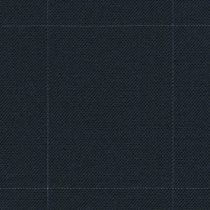 Navy Sharkskin with Windowpane 1 1/2 x 2 inch Super 140's All Wool Suiting By Holland & Sherry