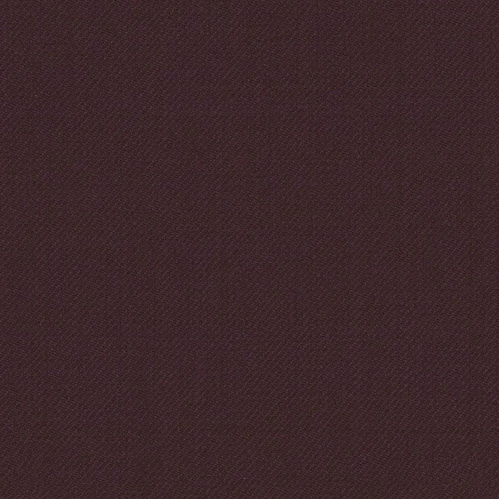 Maroon Solid Serge Super 140's All Wool Suiting By Holland & Sherry