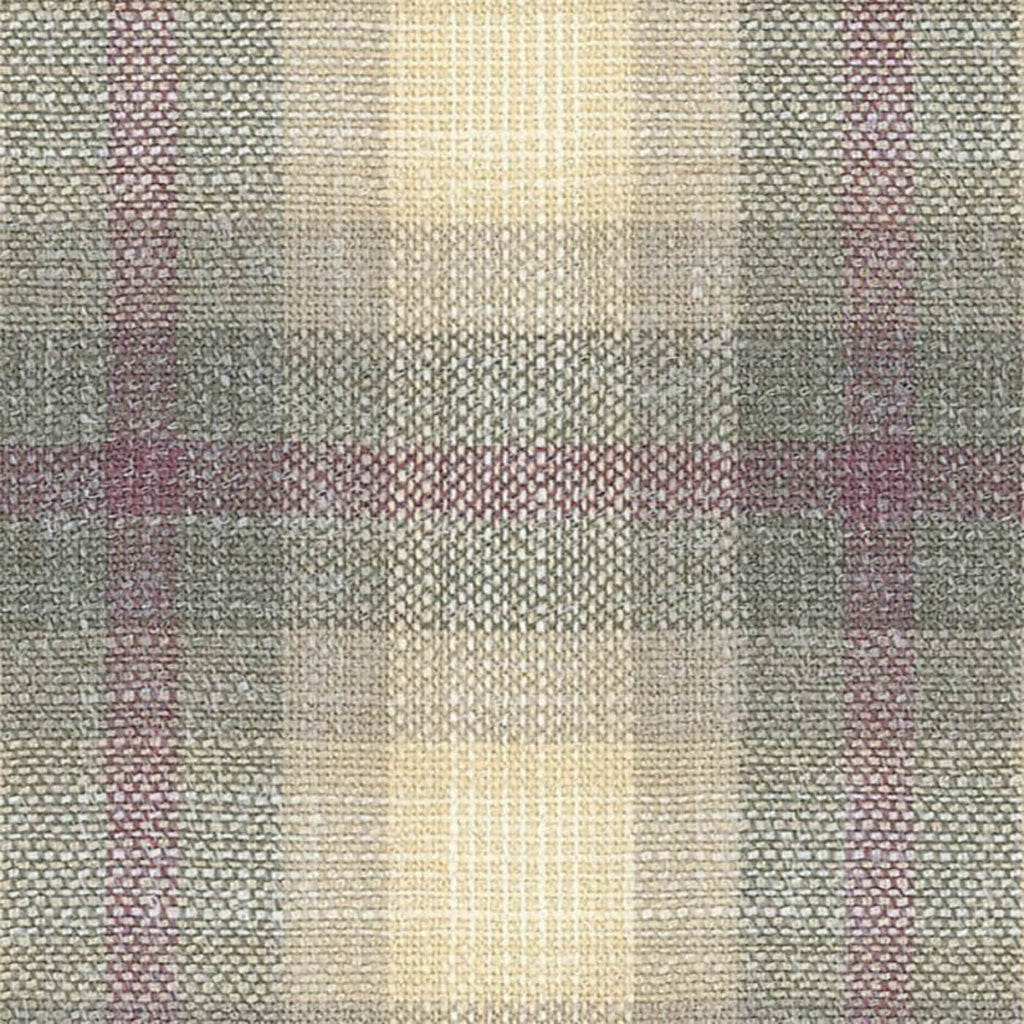 Cream and Mauve Diffused Plaid Check Jacketing by Holland & Sherry
